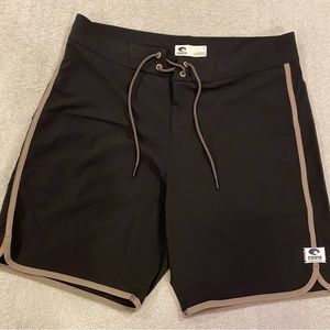 Costa Board Shorts Size 34 Black Swim Trunks Mens Bathing Suit Cruiser Surf New